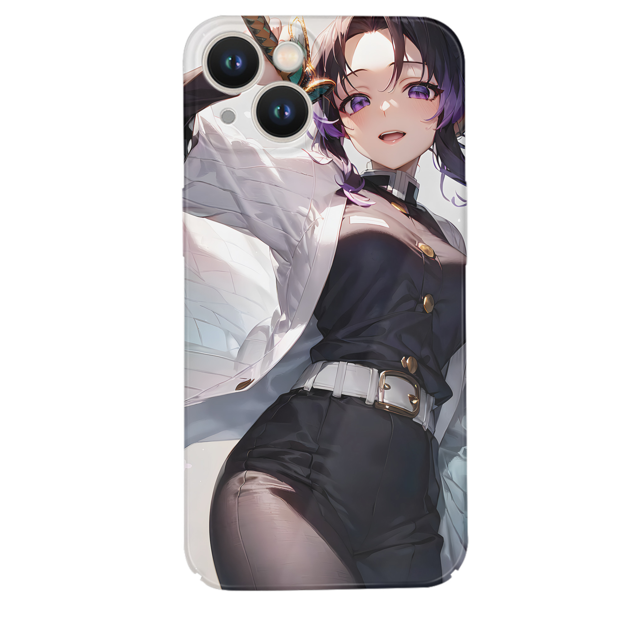 （画像用） 鬼滅の刃（きめつのやいば）蟲柱-胡蝶 しのぶ／こちょう しのぶ Kochou Shinobu 【iPhone 14シリーズ対応】ハードケース
